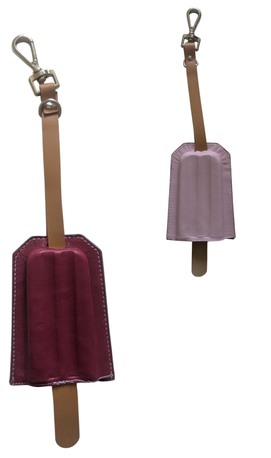 Cloche à clés en cuir en forme de glace